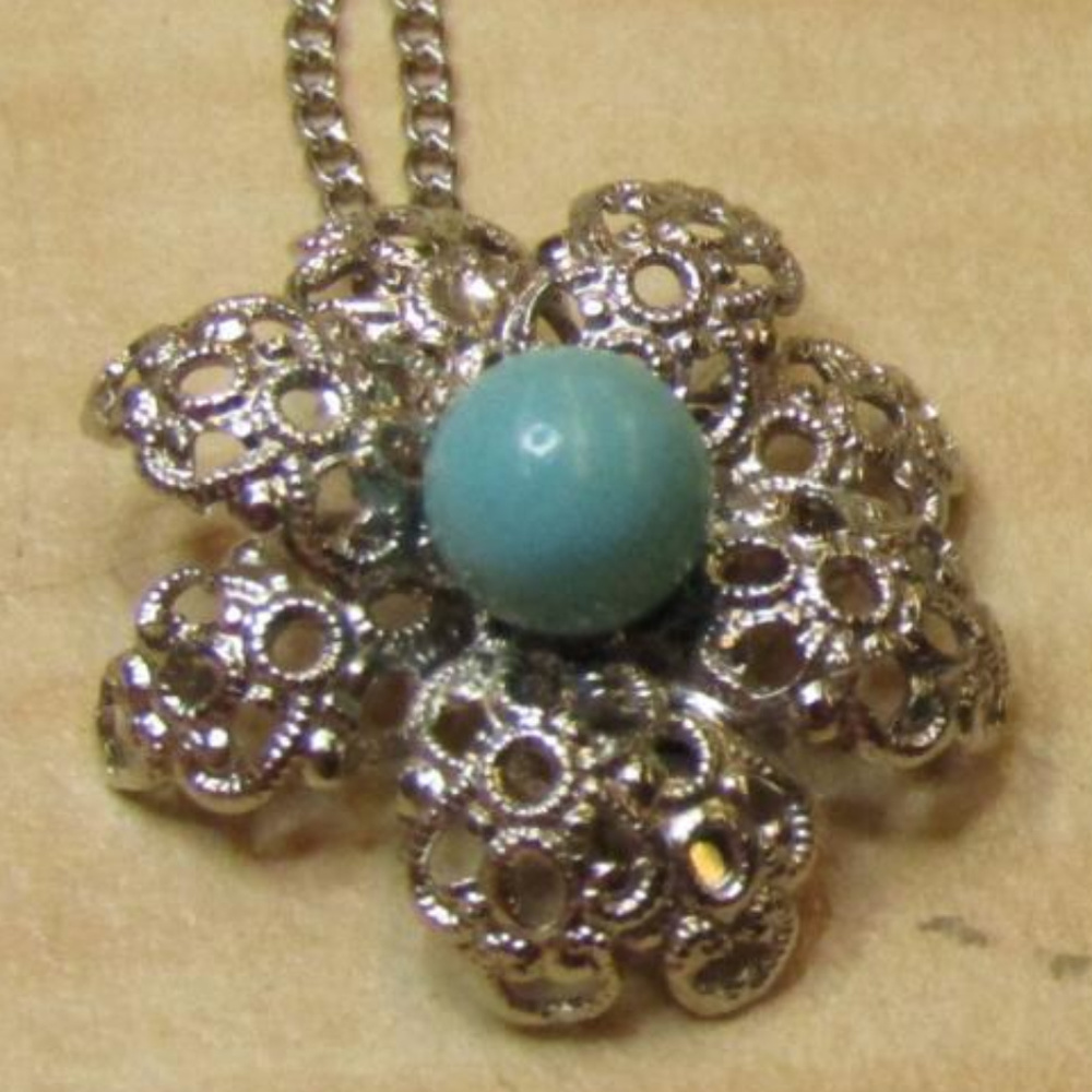925 sterling silver flower necklace floral